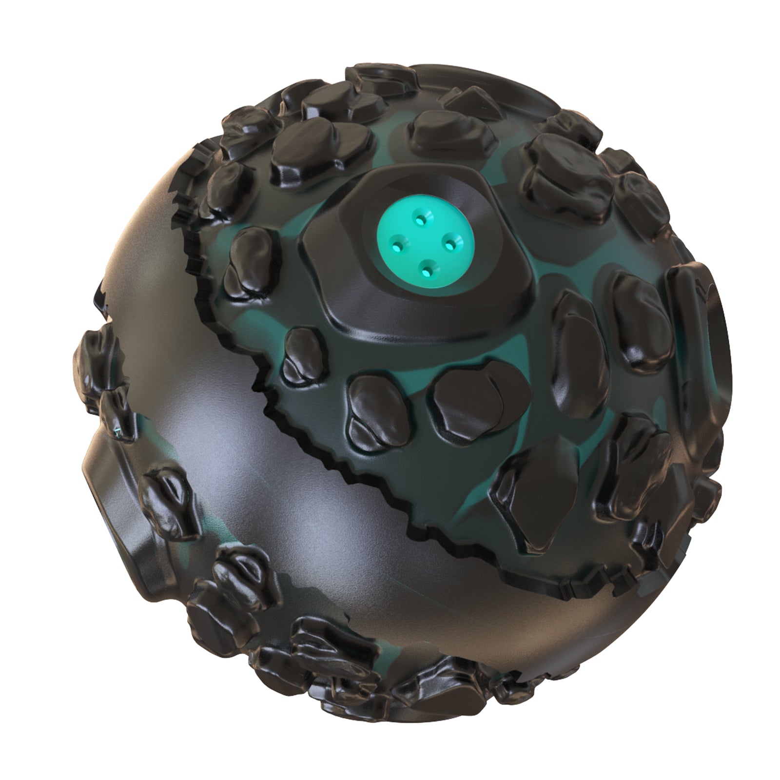 Tough Meteorite Rubber Dog Ball - Indestructible Chew Toy
