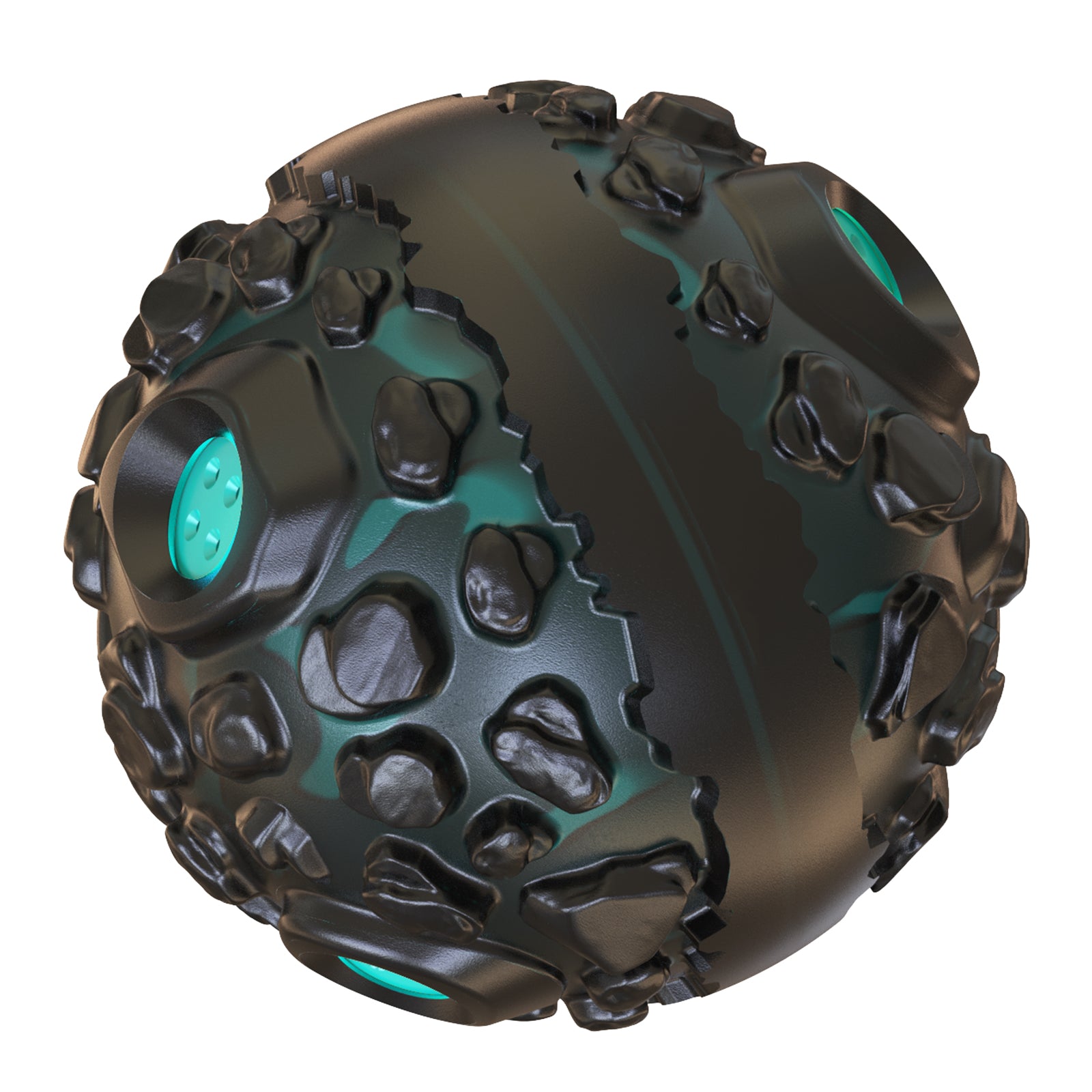 Tough Meteorite Rubber Dog Ball - Indestructible Chew Toy